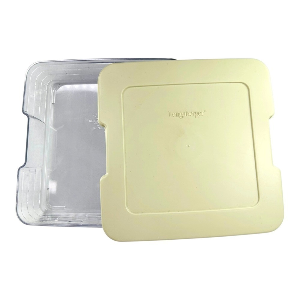 Longaberger 8x8 Serving Solution Hard Plastic Protector With Lid